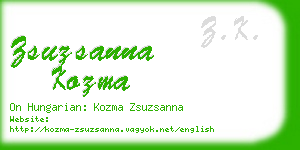 zsuzsanna kozma business card